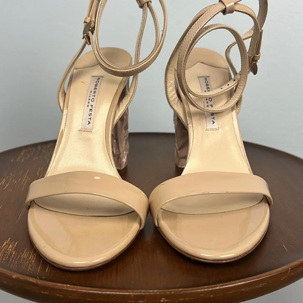 Roberto Festa Milano made in Italy size 39 slingback heeled strappy sandals